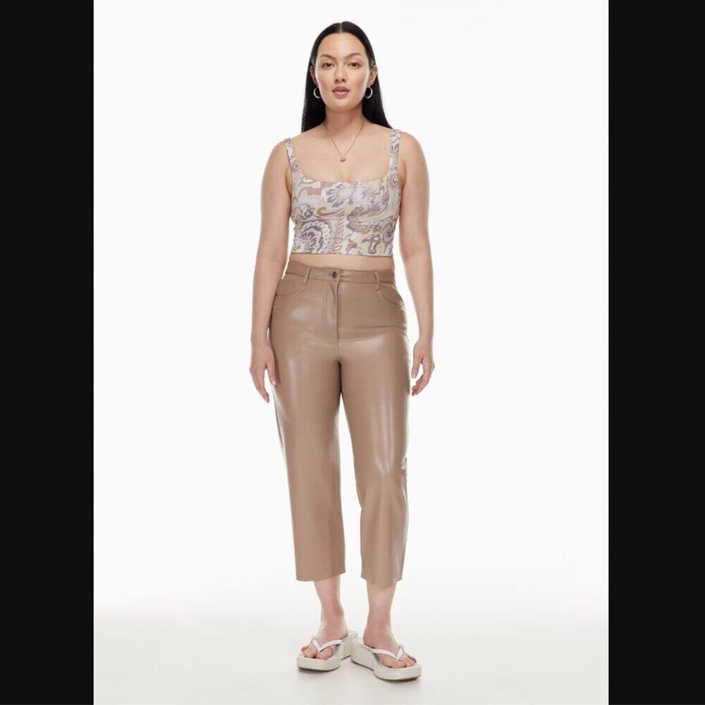 Aritzia Wilfred The Melina Cropped Pant – Grey Taupe – Size 16 – NWOT